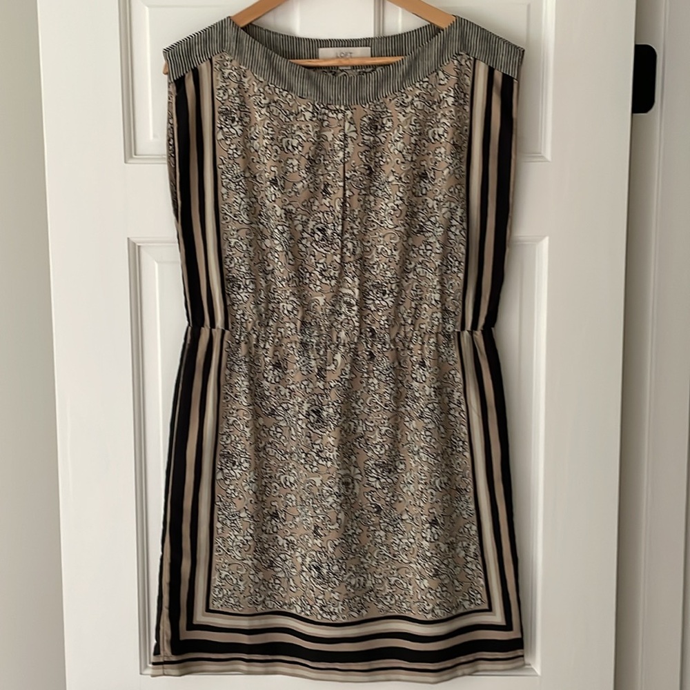 LOFT Pattern Pattern Dress - Small - Picture 3 of 8